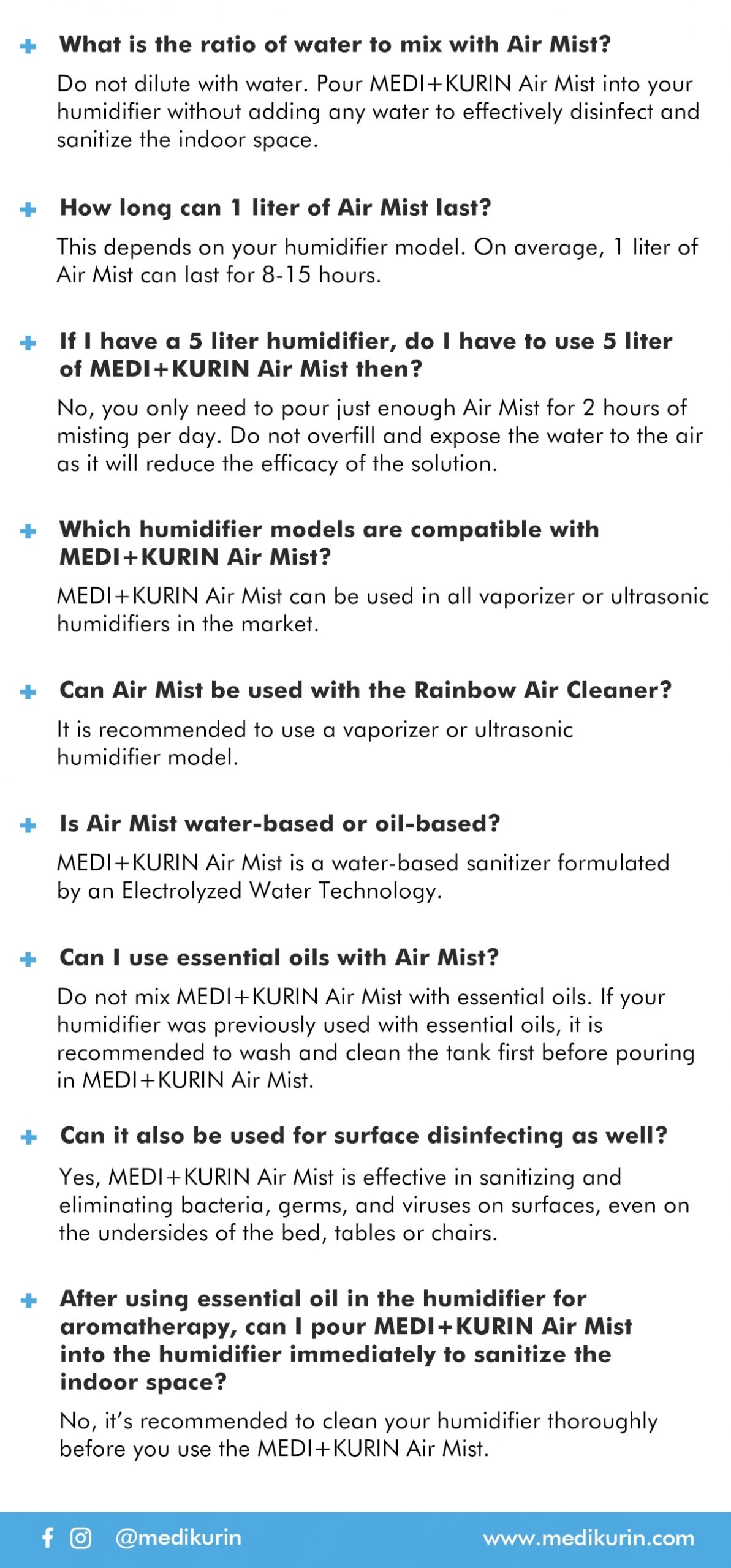 MEDI+KURIN HOCl Air Mist FAQ