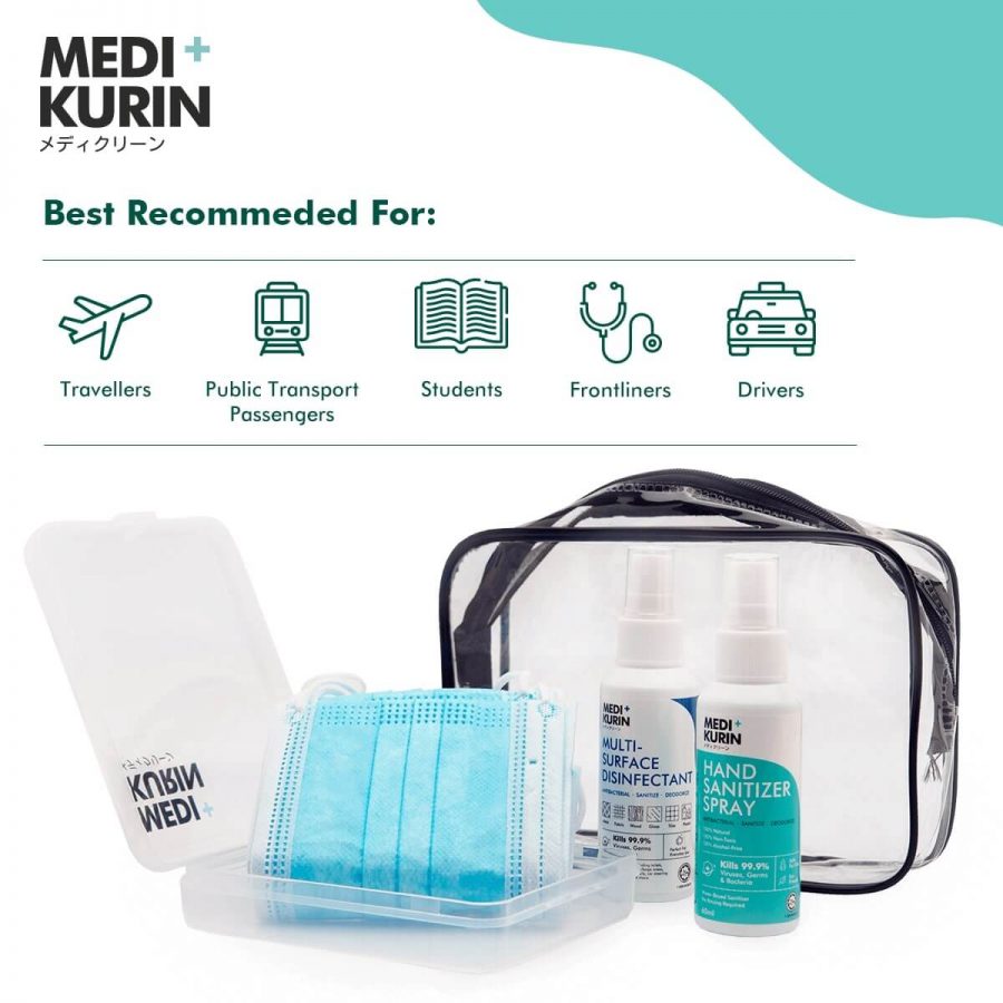 MEDI+KURIN HOCl Sanitizing Bundle Deal Is Suitable For Frequent Travellers