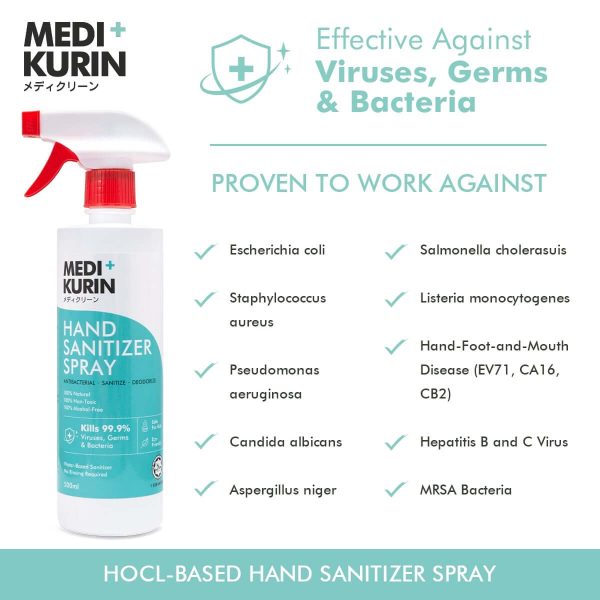 MEDI+KURIN HOCl Hand Sanitizer Spray 500ml