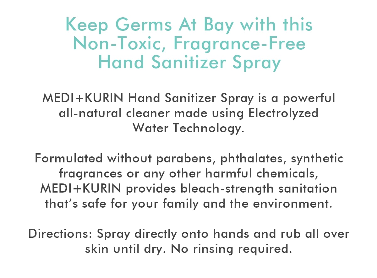 MEDI+KURIN HOCl Hand Sanitizer Spray