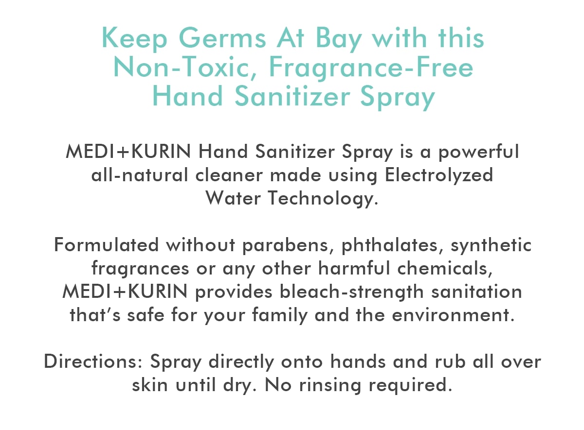 MEDI+KURIN HOCl Hand Sanitizer Spray