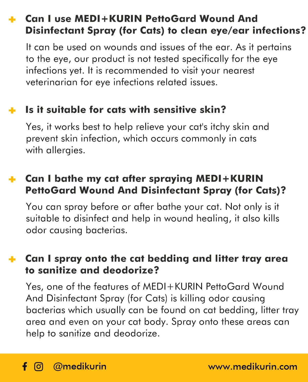 MEDI+KURIN HOCl PettoGard For Cats FAQ