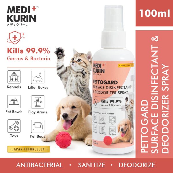MEDI+KURIN PettoGard Surface Disinfectant & Deodorizer Spray
