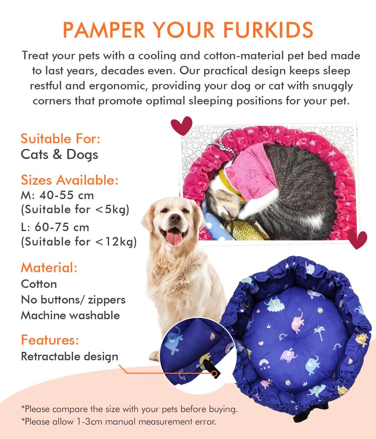 PettoGard Surface Disinfectant and Deodorizer Spray + Pumpkin Pet Bed Bundle